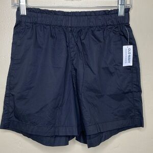 OLD NAVY Cotton Shorts Black Pull On Elastic Waist Hand Pockets Casual NWT XS